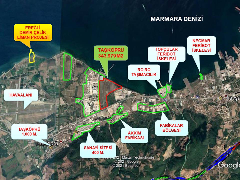 TAŞKÖPRÜ 343.979 M2 SANAYİ İMARLI ARAZİ BİLGİLERİ