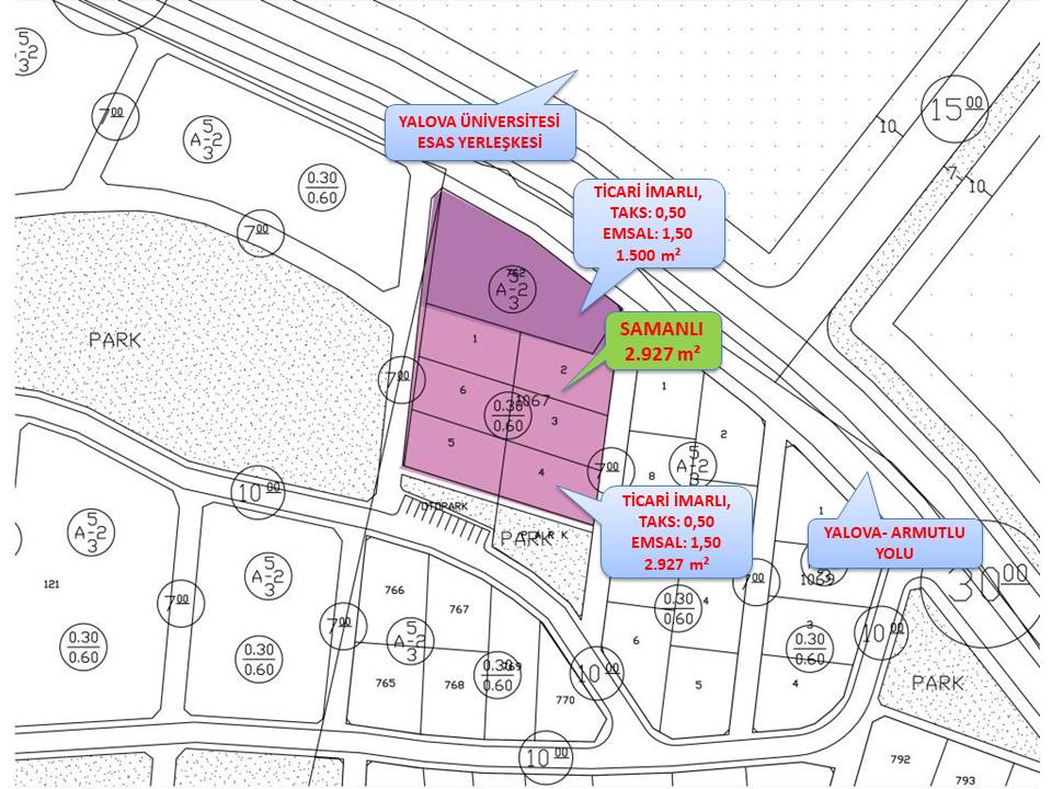 SAMANLI 2.927 M2  TİCARİ İMARLI ARAZİ BİLGİLERİ