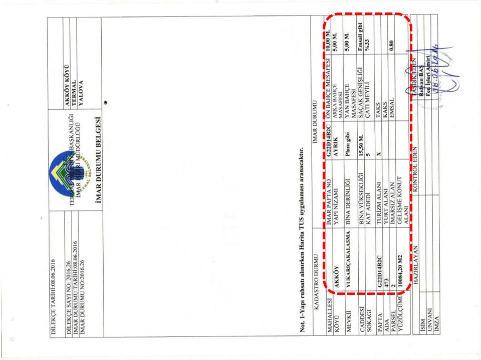 AKKÖY 10.084 M2 (TERMAL TURİZM ALANI) ARAZİ BİLGİLERİ