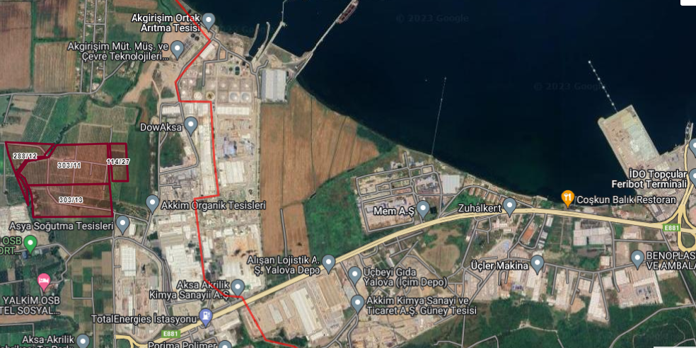 YALOVA ÇİFTLİKKÖY TAŞKÖPRÜ'de 183.188,98 M2